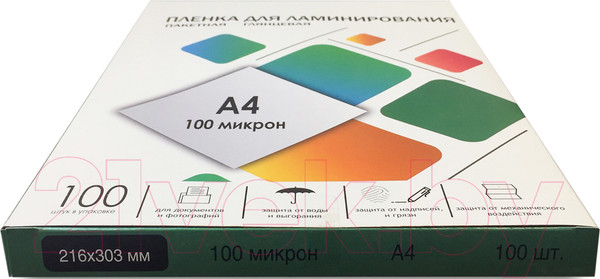 Изображение товара Пленка для ламинирования Гелеос LPA4-100 216x303 100мик