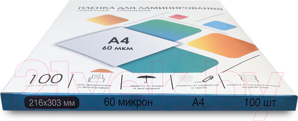 Изображение товара Пленка для ламинирования Гелеос LPA4-60 216x303 60мик