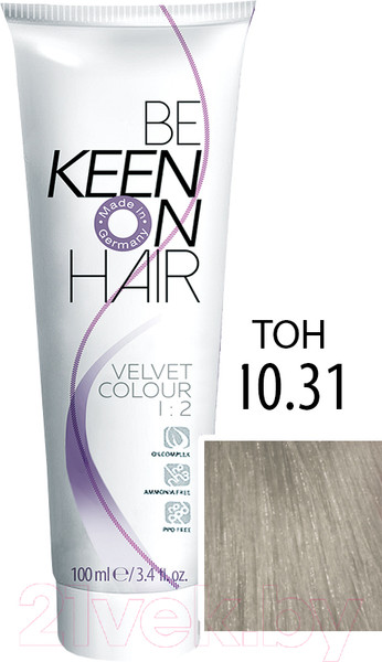 Изображение товара Крем-краска для волос KEEN Velvet Colour 10.31