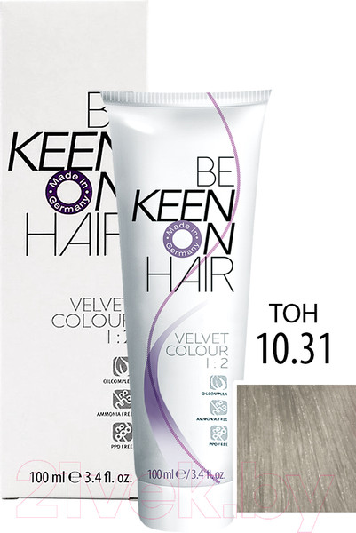 Изображение товара Крем-краска для волос KEEN Velvet Colour 10.31