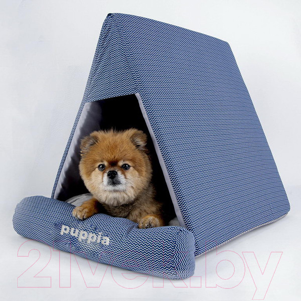 Изображение товара Домик для животных Puppia Wave Check / OASD-AU6036-NY-FR (синий)