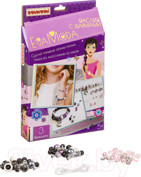 Изображение товара Набор для создания украшений Bondibon Eva Moda Браслеты с шармами / ВВ3401