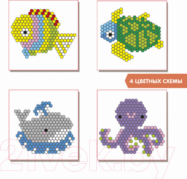 Изображение товара Развивающая игра Bondibon Аквамозаика 1000 бусин! Подводный мир / ВВ3405