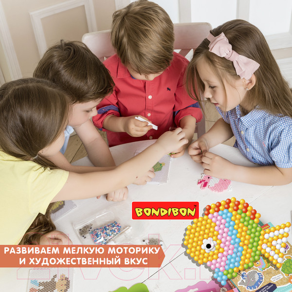 Изображение товара Развивающая игра Bondibon Аквамозаика 1000 бусин! Подводный мир / ВВ3405