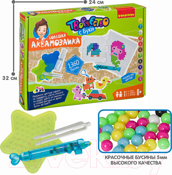 Изображение товара Развивающая игра Bondibon Большая Аквамозаика / ВВ3364