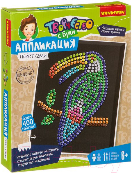 Изображение товара Набор для творчества Bondibon Аппликация пайетками. Тукан / ВВ3815
