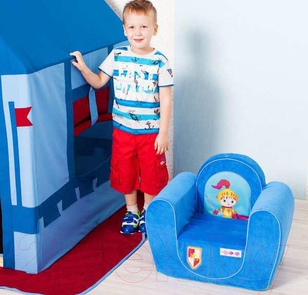 Изображение товара Кресло детское Paremo Рыцарь / PCR316-02 (голубой)