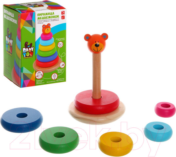 Изображение товара Развивающая игрушка Bondibon Пирамида Мишка / ВВ1103