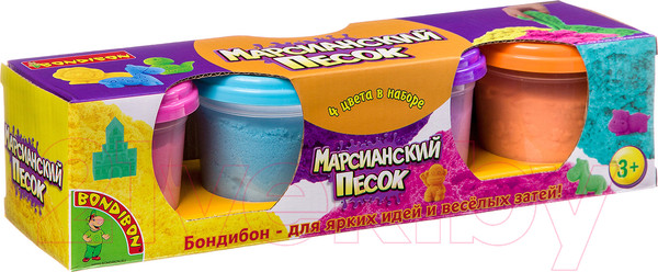 Изображение товара Кинетический песок Bondibon Марсианский песок / ВВ2729