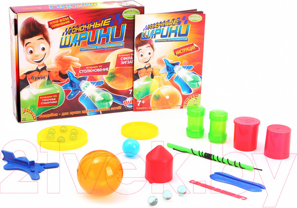 Изображение товара Набор для опытов Bondibon Французские опыты. Гоночные шарики / ВВ1114