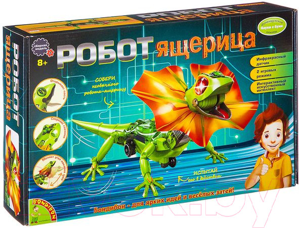 Изображение товара Научная игра Bondibon Французские опыты. Робот-ящерица / ВВ2293