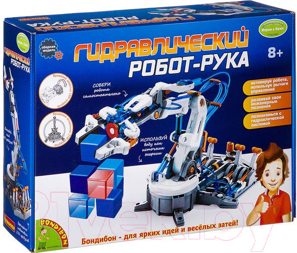 Изображение товара Набор для опытов Bondibon Французские опыты. Гидравлический робот-рука / ВВ2582