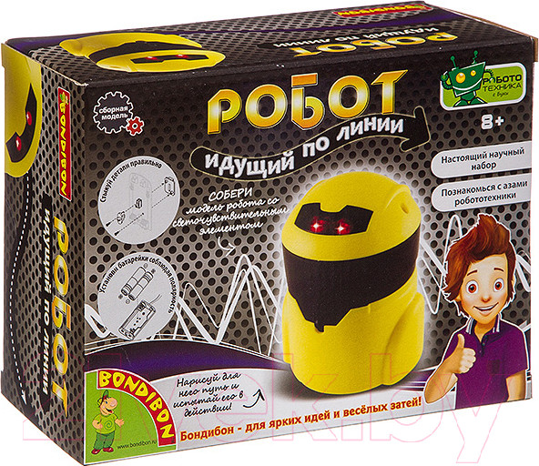 Изображение товара Научная игра Bondibon Французские опыты. Робот идущий по линии / ВВ3344