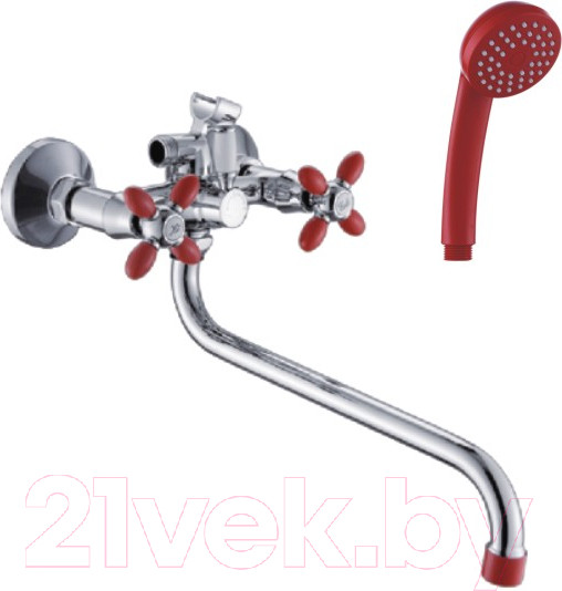 Изображение товара Смеситель Эверест 1/2 B22-071C (красный)