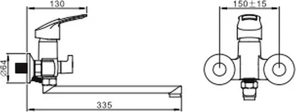 Изображение товара Смеситель Эверест D40 B22-023