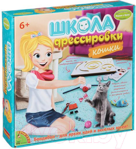 Изображение товара Научная игра Bondibon Французские опыты. Школа дрессировки. Кошки / ВВ1438