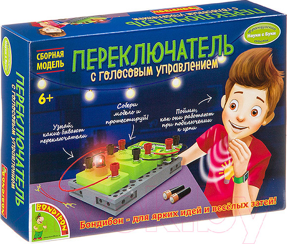 Изображение товара Научная игра Bondibon Французские опыты. Переключатель с голосовым управлением /ВВ3554