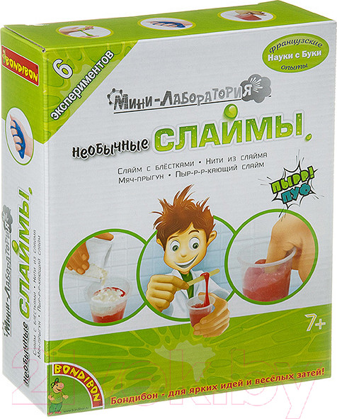 Изображение товара Набор для создания слайма Bondibon Французские опыты. Мини-лаборатория. Необычные Слаймы / ВВ3715