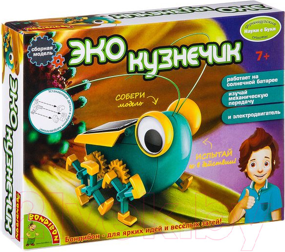 Изображение товара Набор для опытов Bondibon Французские опыты. Эко кузнечик / ВВ2407