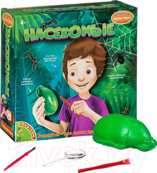Изображение товара Набор для опытов Bondibon Исторические раскопки. Насекомые / ВВ3175