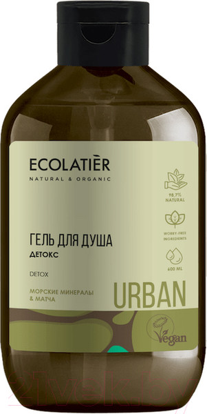 Изображение товара Гель для душа Ecolatier Urban детокс морские минералы и матча (600мл)