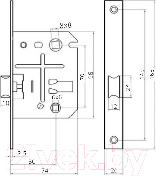 Изображение товара Защелка врезная Lockit 170 CP