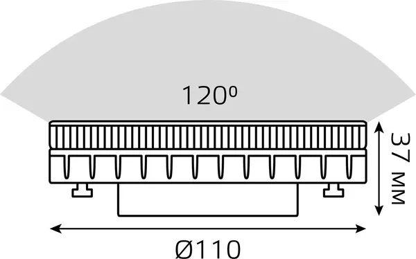 Изображение товара Лампа Gauss GX70 12W 2700K/3000K / 131016112