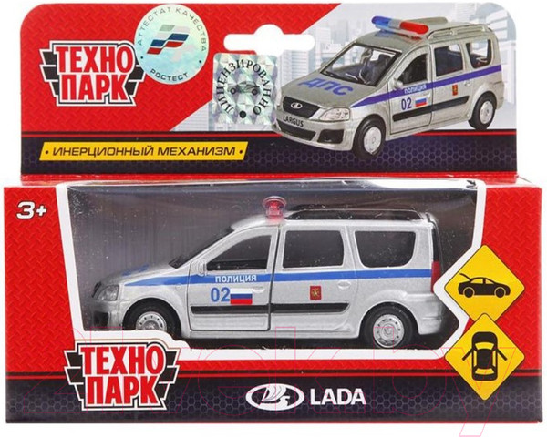 Изображение товара Масштабная модель автомобиля Технопарк Lada Largus Полиция / SB-16-47-P-WB