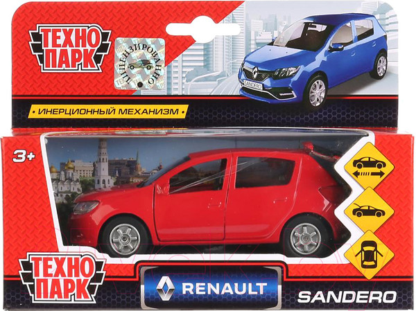 Изображение товара Масштабная модель автомобиля Технопарк Renault Sandero / SB-17-61-RS-N(RE)-WB
