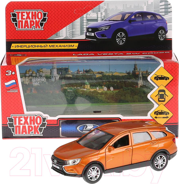 Изображение товара Масштабная модель автомобиля Технопарк Lada Vesta Sw Cross / VESTA-CROSS-GD