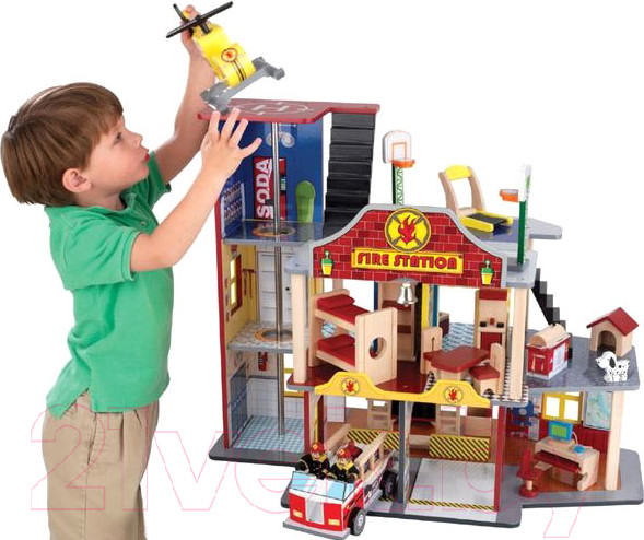 Изображение товара Кукольный домик KidKraft Пожарно-спасательная станция / 63214-KE