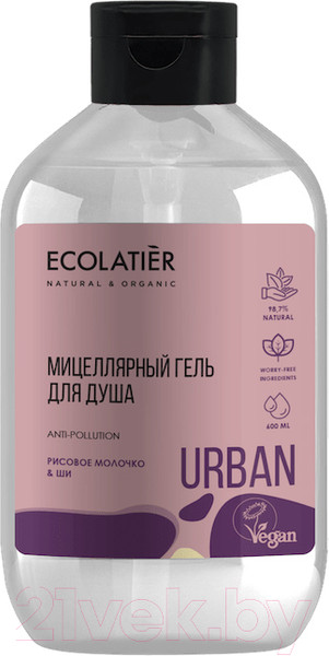 Изображение товара Гель для душа Ecolatier Urban мицеллярный рисовое молочко и ши (600мл)