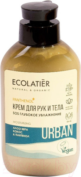 Изображение товара Крем для рук Ecolatier Urban SOS глубокое увлажнение алоэ вера кокос и пантенол (400мл)