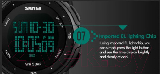 Изображение товара Часы наручные унисекс Skmei 1219 (серебристый)