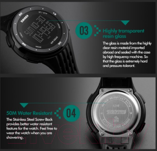 Изображение товара Часы наручные унисекс Skmei 1219 (серебристый)