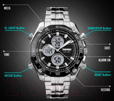 Изображение товара Часы наручные мужские Skmei 1302 (золотистый)