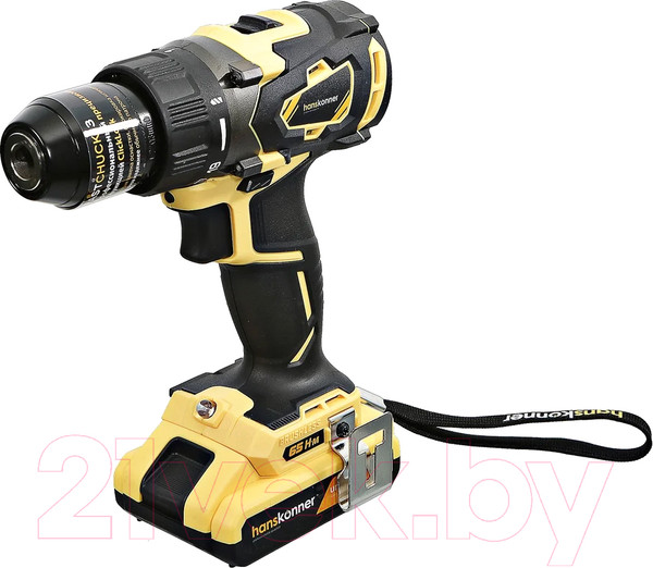 Изображение товара Аккумуляторная дрель-шуруповерт Hanskonner HCD1865BL
