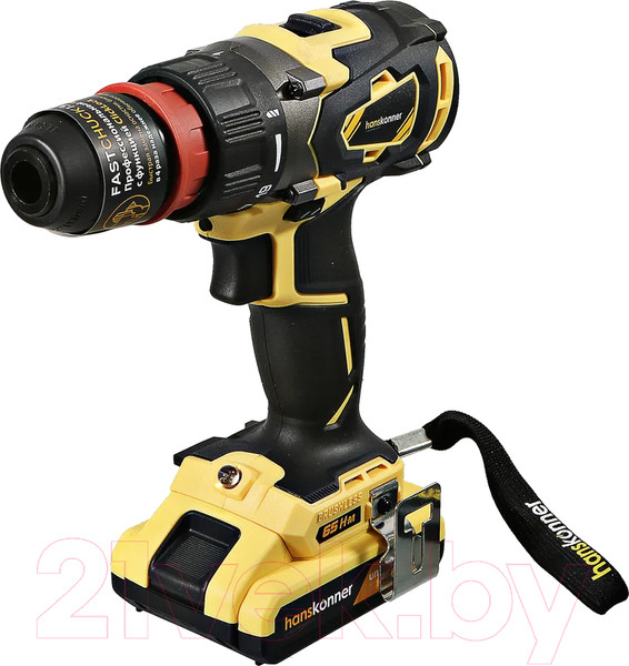 Изображение товара Аккумуляторная дрель-шуруповерт Hanskonner HCD1865BLC