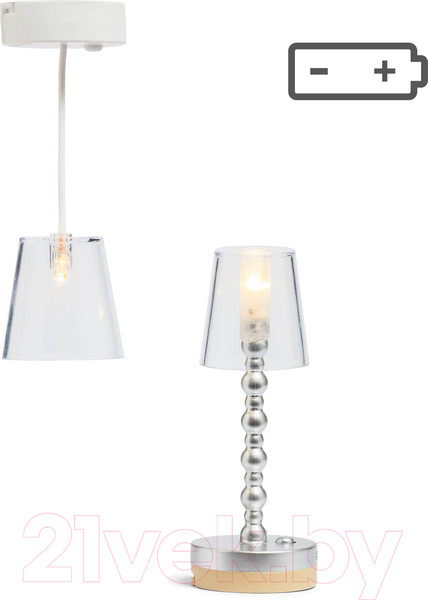 Изображение товара Комплект аксессуаров для кукольного домика Lundby Торшер и потолочная люстра / LB-60605000