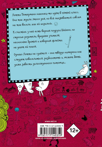 Изображение товара Книга АСТ Дневник Лотты. Братцы, кролики и флейта с выкрутасами (Пантермюллер А.)