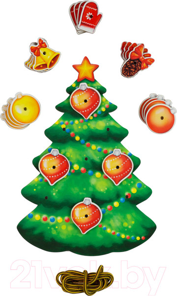 Изображение товара Развивающая игрушка Paremo Шнуровка. Новогодняя елочка / PE720-82