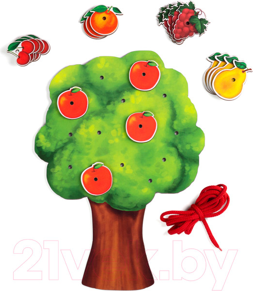 Изображение товара Развивающая игрушка Paremo Шнуровка. Фруктовое дерево / PE720-81