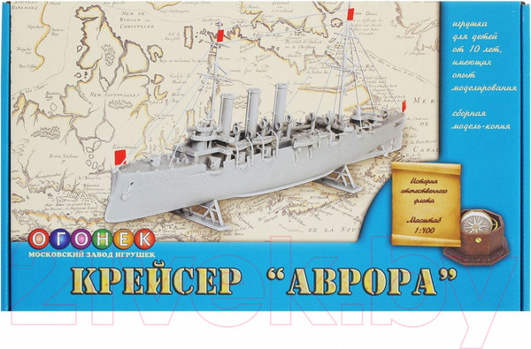 Изображение товара Сборная модель Огонек Крейсер Аврора 1:400 / С-181
