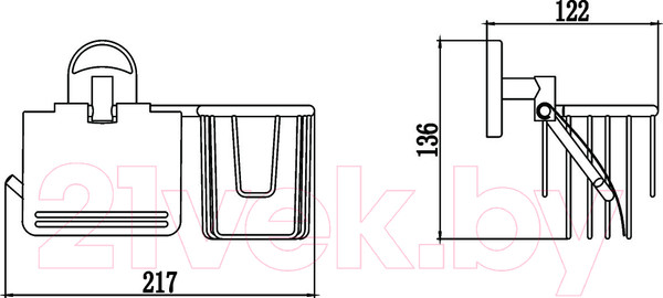 Изображение товара Держатель для туалетной бумаги Savol S-L07051