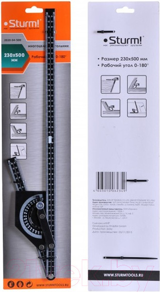 Изображение товара Угольник Sturm! 2020-04-500