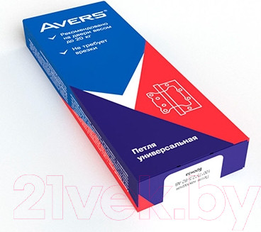 Изображение товара Петля дверная Avers Накладная 100x75x2.5-B2-CRM (матовый хром)
