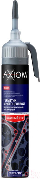 Изображение товара Герметик силиконовый Axiom Многоцелевой высокотемпературный / AS206 (200мл, красный)