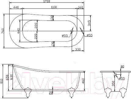 Изображение товара Ванна акриловая BelBagno BB06-1700