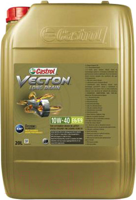 Изображение товара Моторное масло Castrol Vecton Long Drain 10W40 E6/E9 / 15B9D0 (20л)