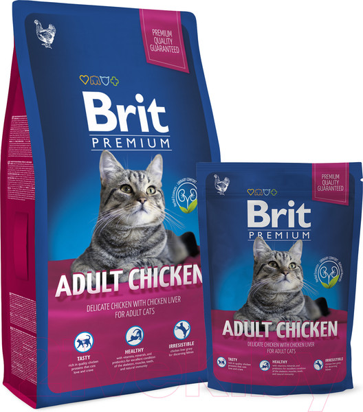 Изображение товара Сухой корм для кошек Brit Premium Cat Adult Chicken / 5049073 (400г)